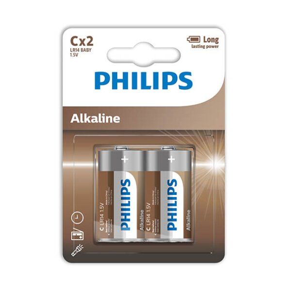 philips alkaline batterien c lr14 blister*2