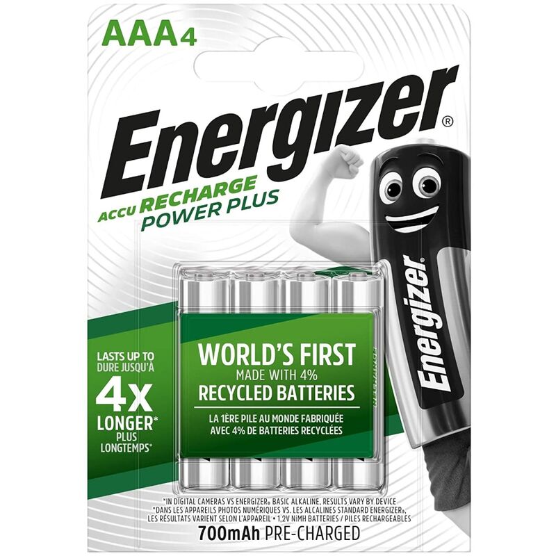 energizer wiederaufladbare batterien aaa4 blister 4