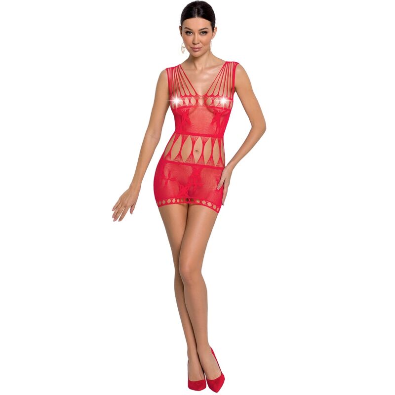 passion woman bs090 roter bodystocking, eine grÖsse