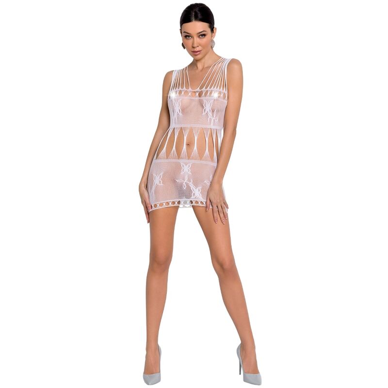 passion woman bs090 weisser bodystocking, eine grÖsse