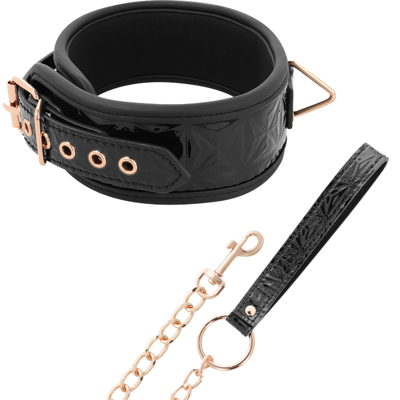 begme black edition premium veganer lederhalsband