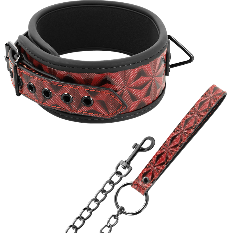 begme red edition premium veganes lederhalsband mit neoprenfutter