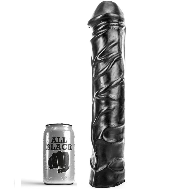 all black riesiger soft fisting dildo 32 cm