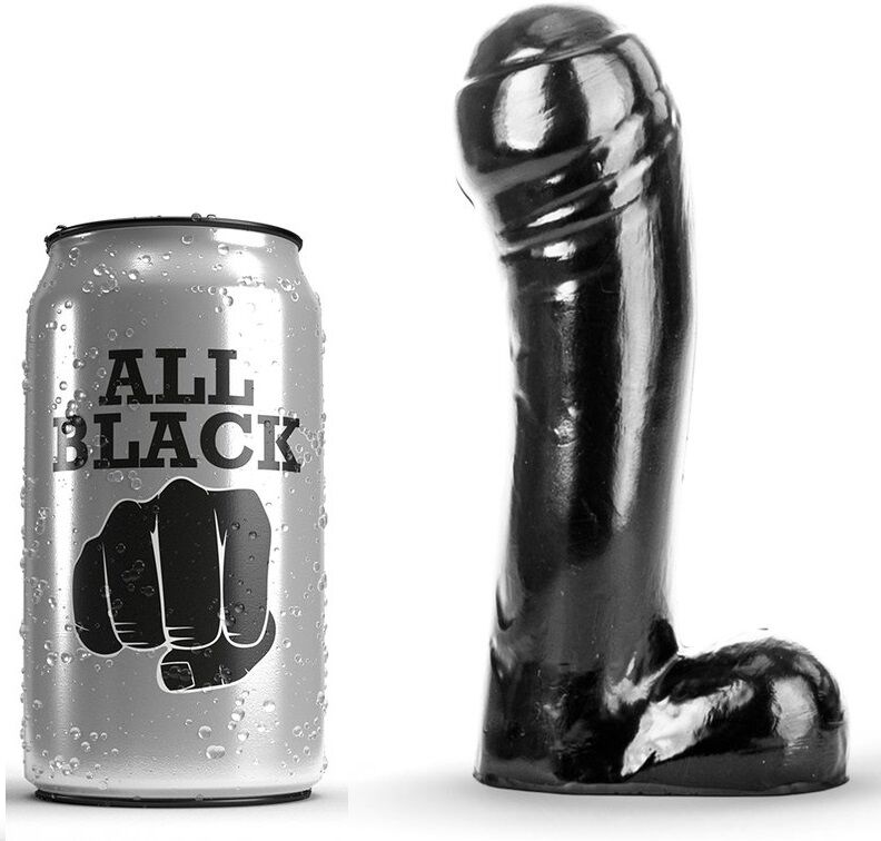 all black dildo schwarz 15 cm