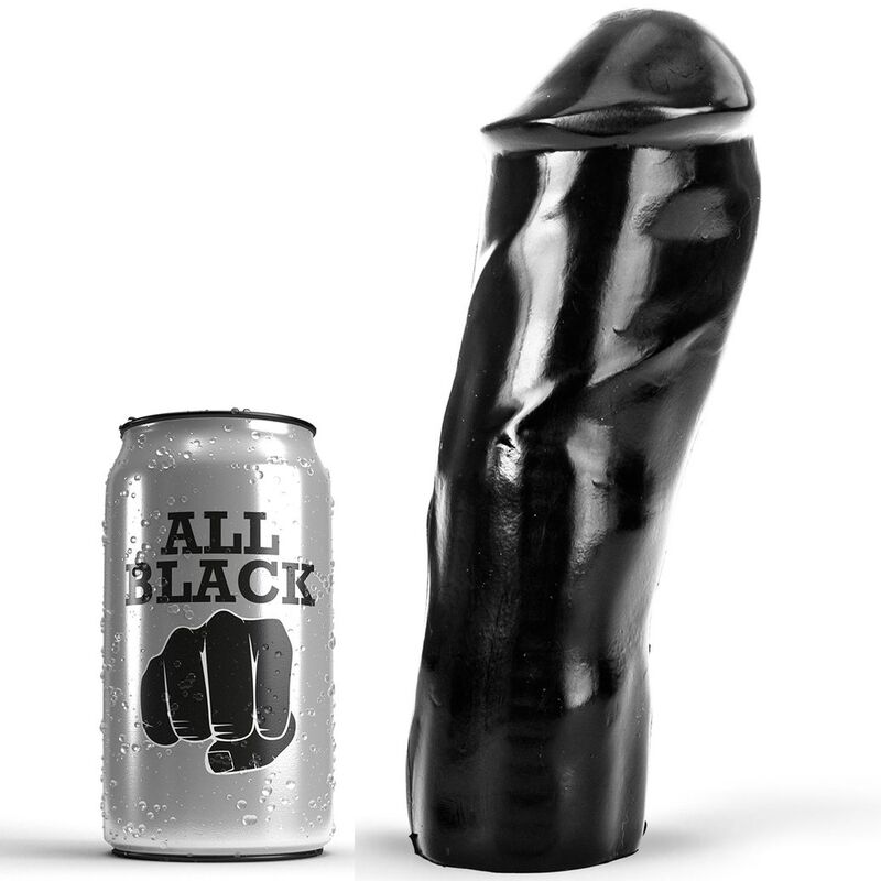 all black realistischer dildo 20 cm