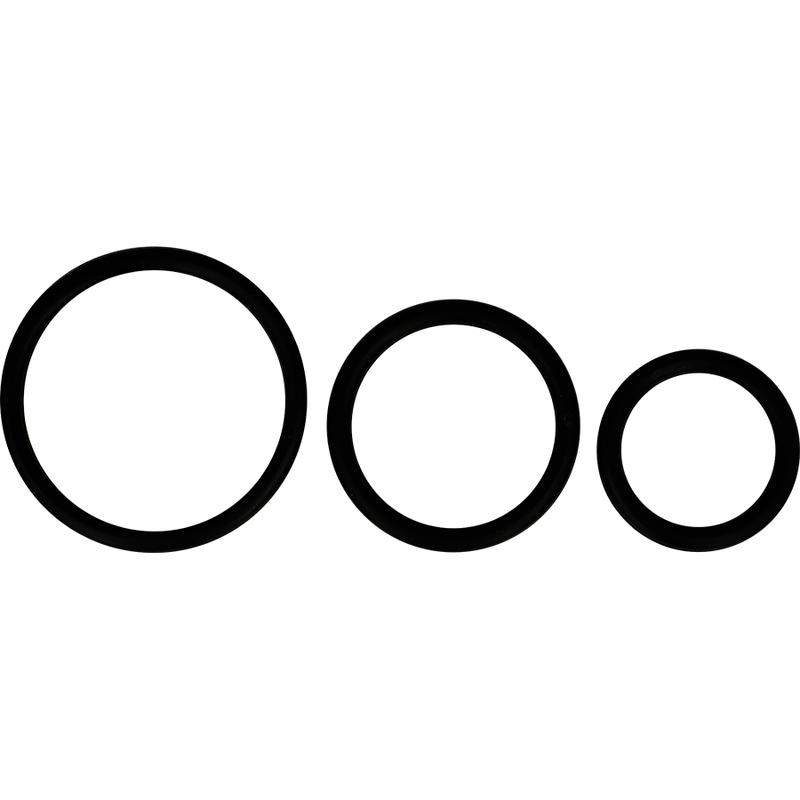 ohmama set aus 3 schwarzen silikonringen