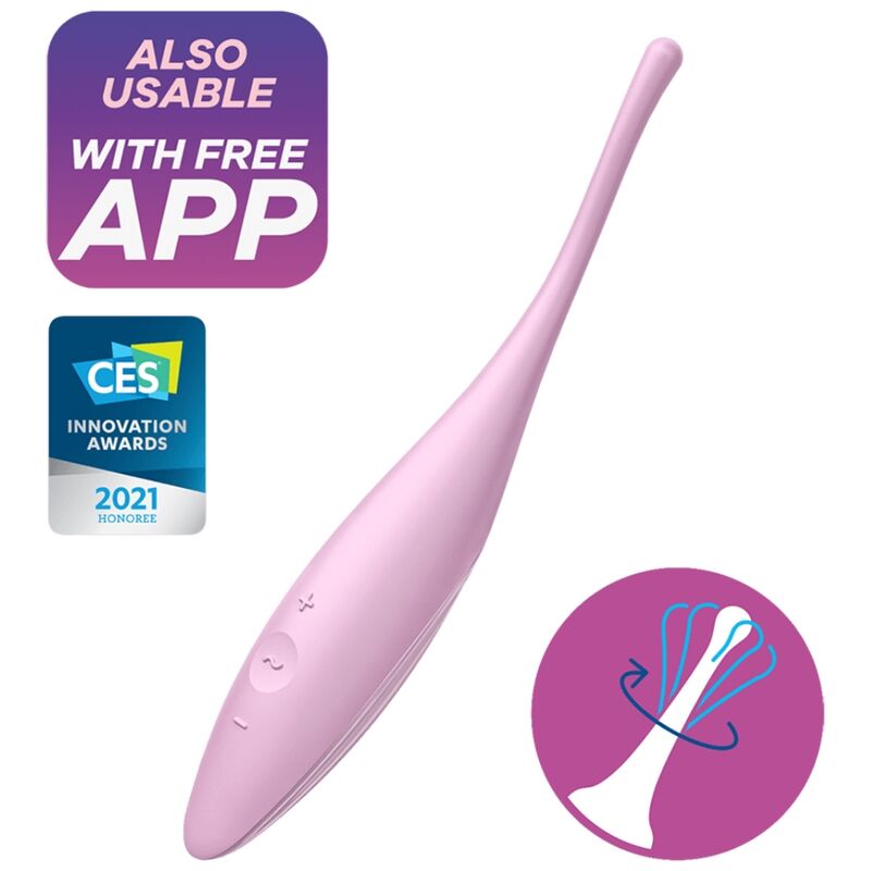 satisfyer twirling joy clit tip vibrator rosa