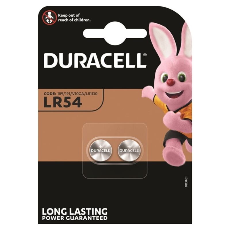 duracell alkaline knopfbatterie lr54 lr1130 ag10 1,5v 2 einheit