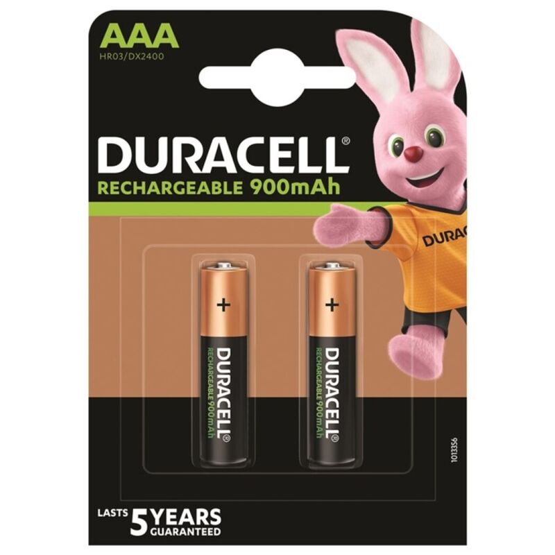duracell wiederaufladbare batterie hr03 aaa 900 mah 2 einheit