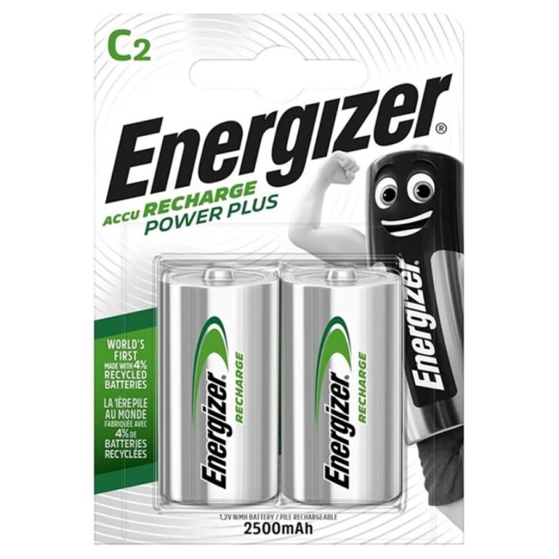 energizer power plus wiederaufladbare batterie hr14 c 2500 mah 2 einheit