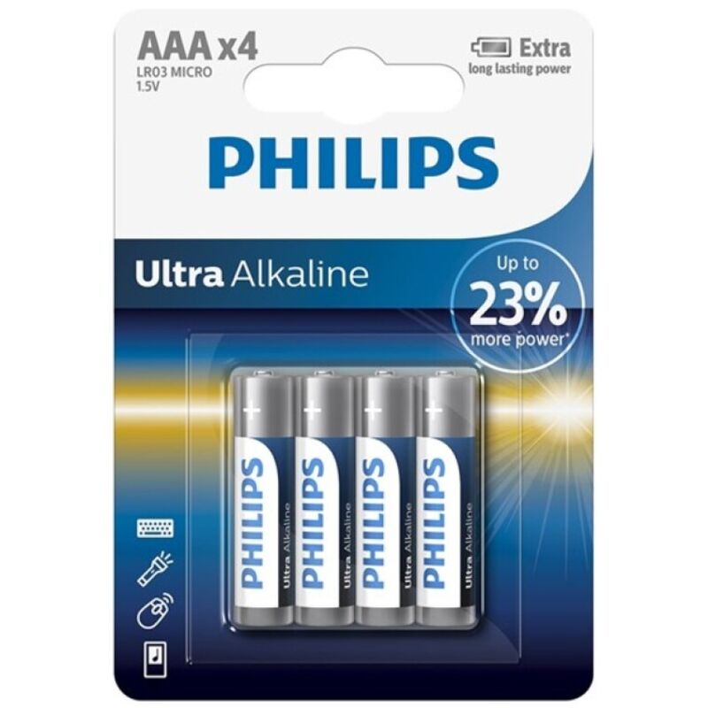 philips ultra alkalibatterie aaa lr03 4 einheit