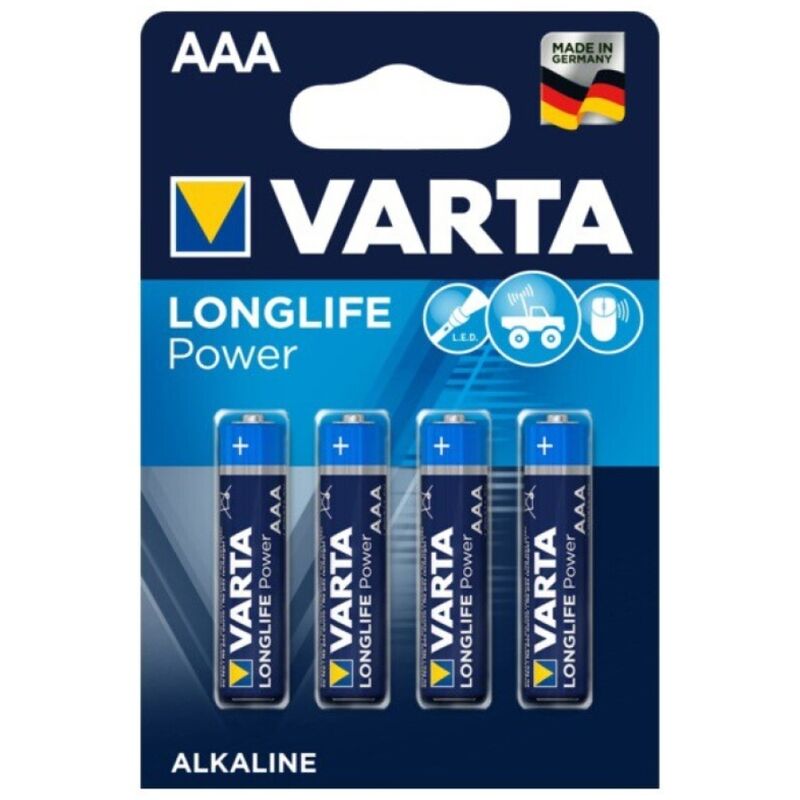 varta longlife power alkalibatterie aaa lr03 4 einheit
