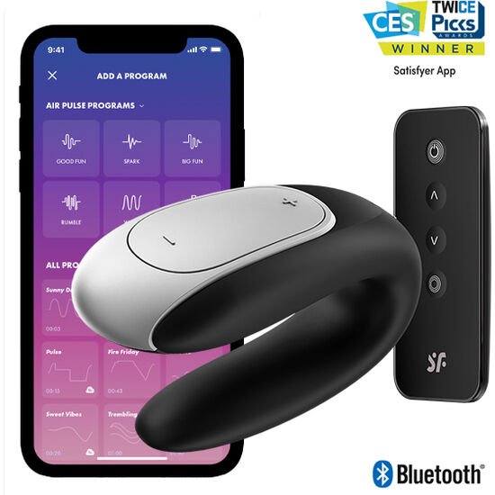 satisfyer double fun partner vibrator schwarz