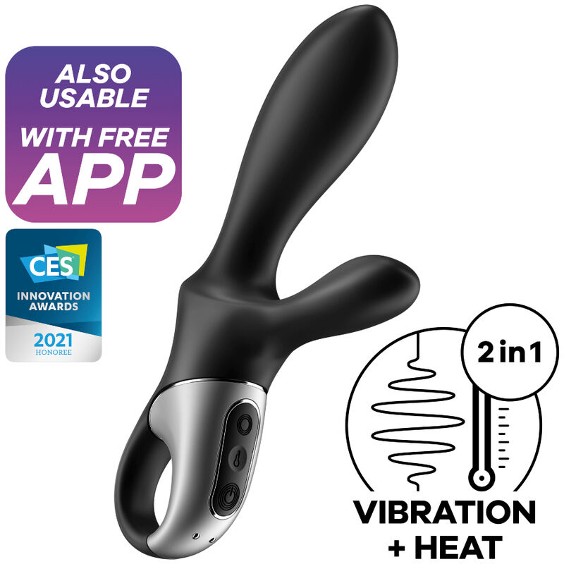 satisfyer heat climax+ anal vibrator app schwarz