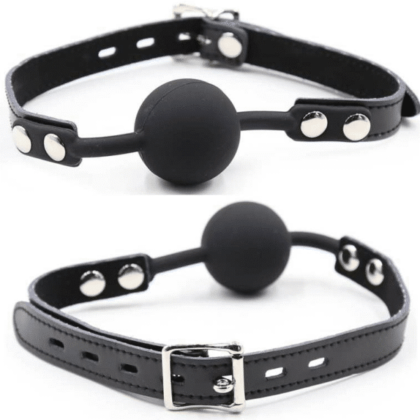 ohmama fetish silikon ballgag mit ledergÜrtel (vorhÄngeschloss inklusive)