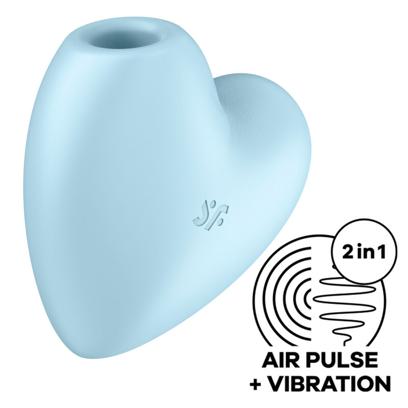 satisfyer cutie heart air pulse stimulator vibrator blau