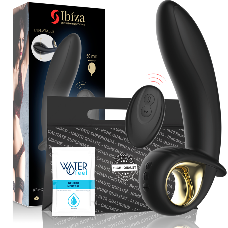 ibiza leistungsstarker aufblasbarer anal/vaginal vibrator mit fernbedienung