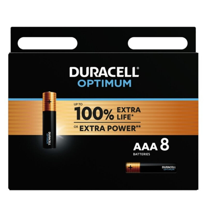 duracell optimum alkaline batterie aaa lr03 8 einheit