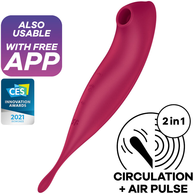 satisfyer twirling pro+ air pulse stimulator vibrator app rot