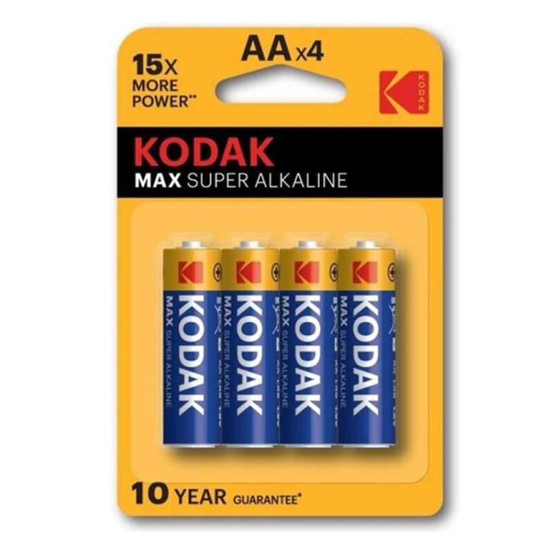 kodak max alkaline batterie aa lr6 blister * 4