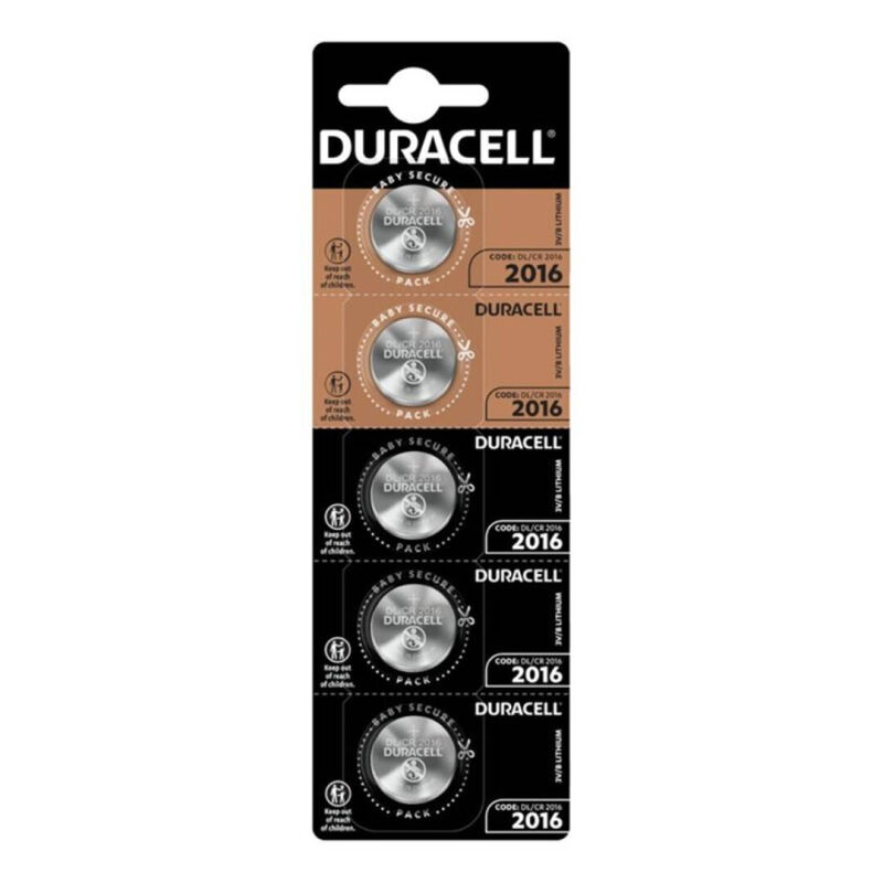 duracell knopfbatterie litio cr2016 3v 5 einheit
