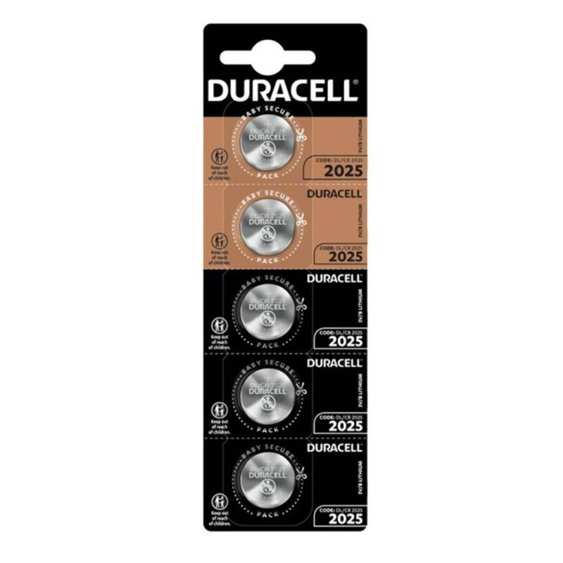 duracell knopfbatterie litio cr2025 3v 5 einheit
