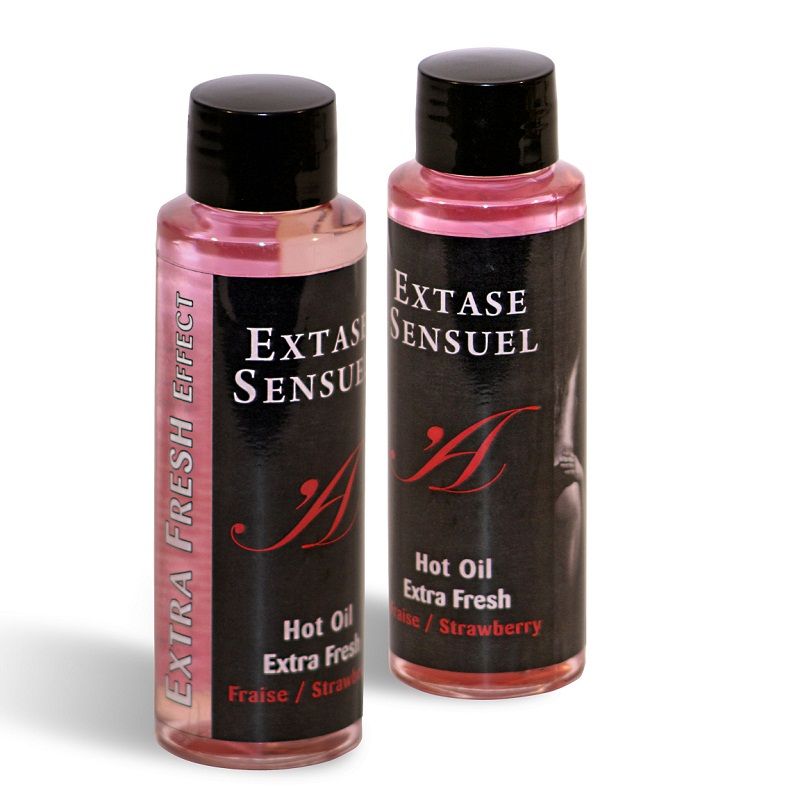 extase sensual massageÖl mit extra frischem erdbeereffekt 100 ml