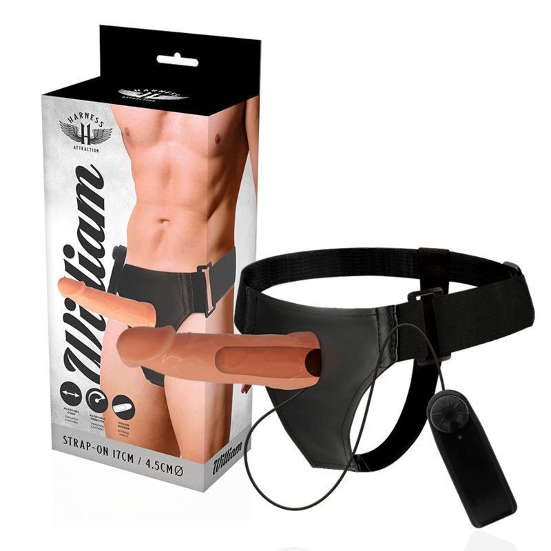 harness attraction willian hollow rnes mit vibrator 17 cm o 4.5 cm