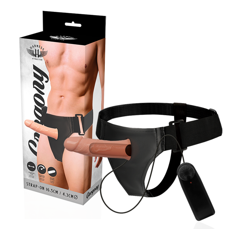 harness attraction gregory hollow rnes mit vibrator 16.5 cm o 4.3 cm