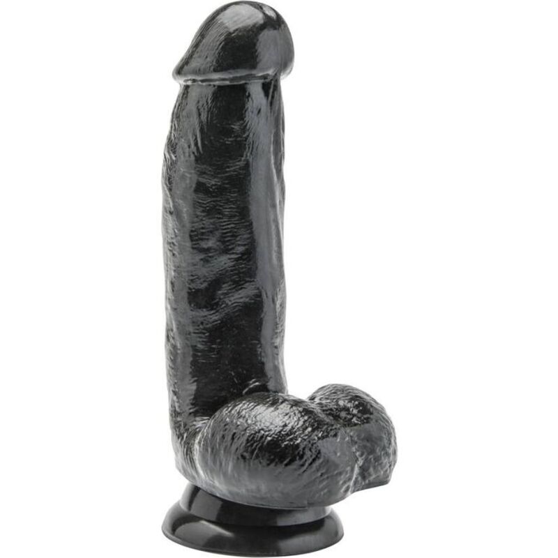get real dildo 12 cm mit kugeln schwarz