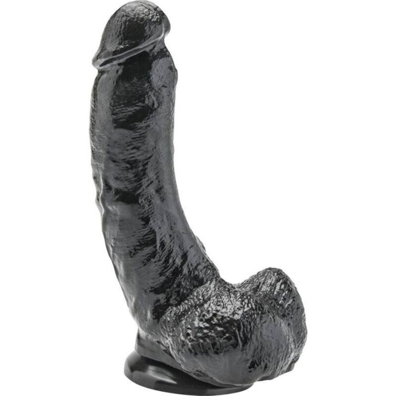 get real dildo 20,5 cm mit kugeln schwarz