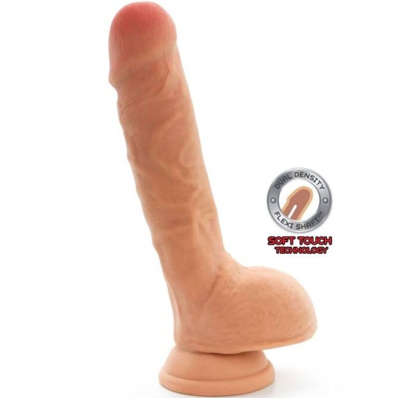 get real dual density dildo 18 cm eierhaut