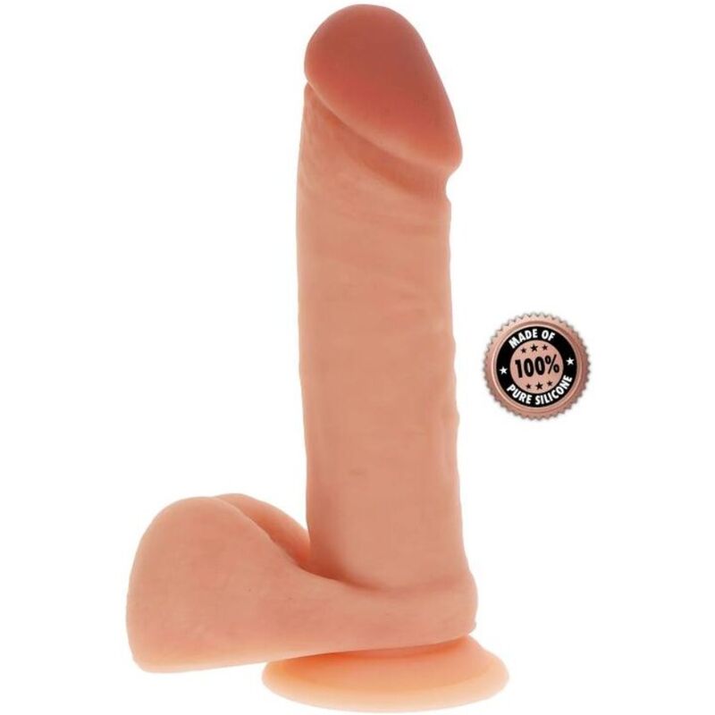 get real silikondildo 20,5 cm mit kugeln haut