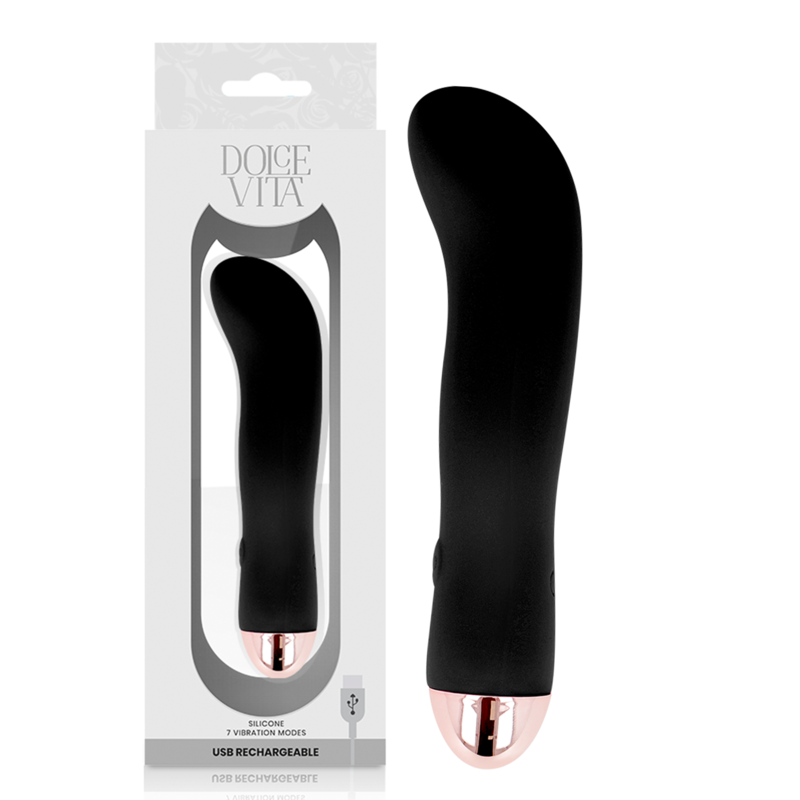dolce vita aufladbarer vibrator zwei schwarz 7 geschwindigkeit