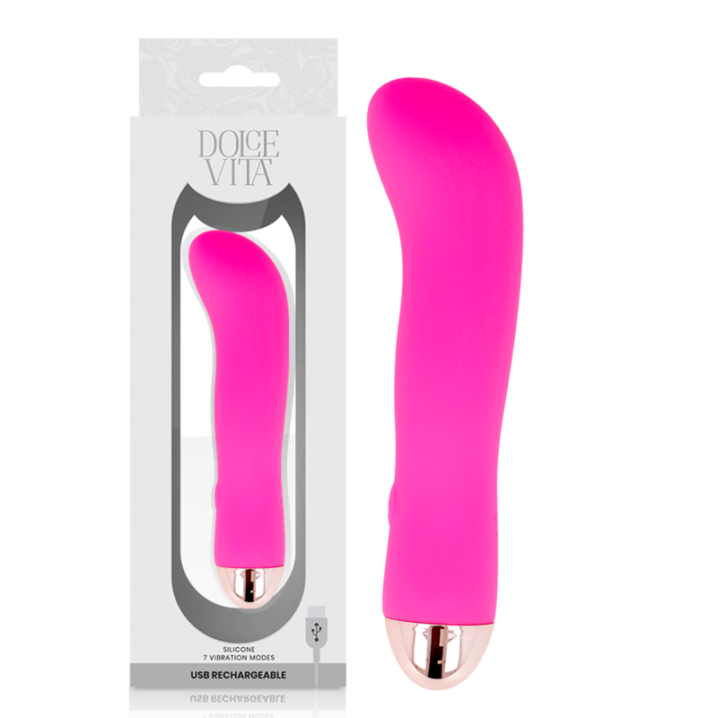 dolce vita aufladbarer vibrator zwei rosa 7 geschwindigkeiten