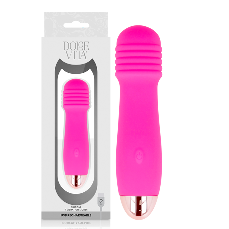 dolce vita aufladbarer vibrator drei rosa 7 geschwindigkeiten