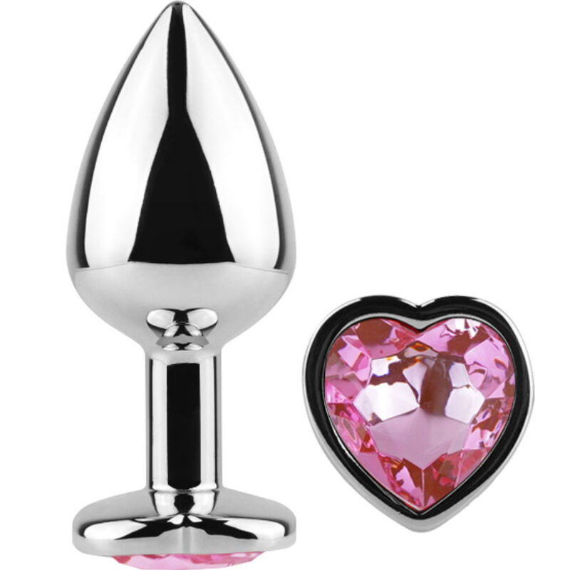 secretplay butt plug aus metall fuchsia herz kleine grÖsse 7 cm