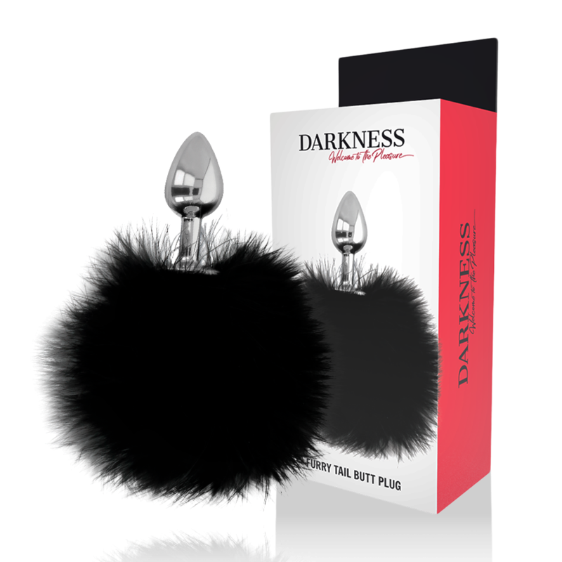 darkness extra anal buttplug mit schwanz schwarz 7 cm