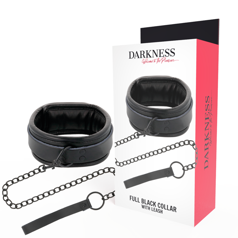 darkness schwarze halskette mit kette