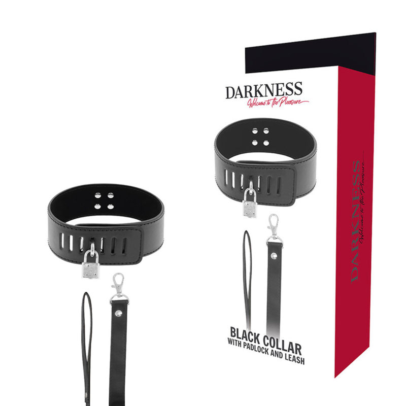 darkness bdsm halsband mit schwarzem schloss