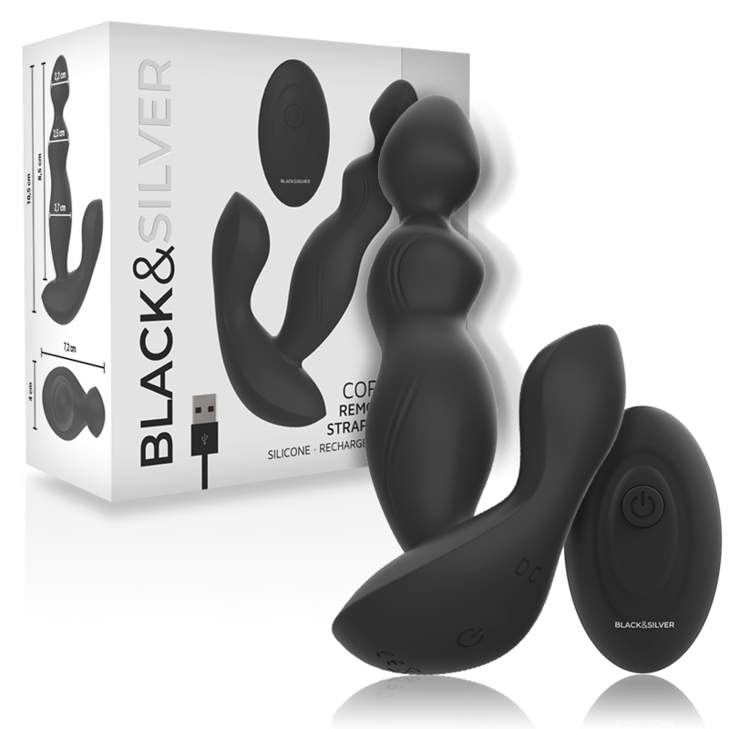 blacksilver cora anal plug silikon fernbedienung
