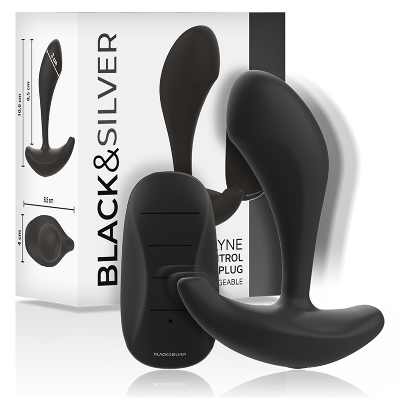 blacksilver dwayne anal plug silikon fernbedienung