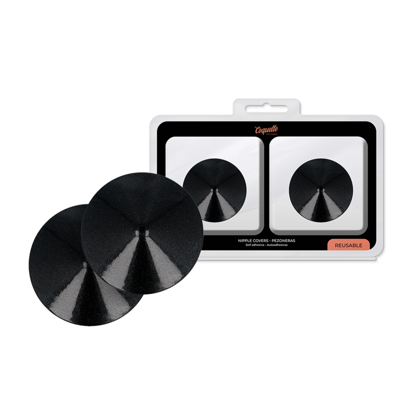 coquette chic desire nippelabdeckung mit schwarzen kreisen