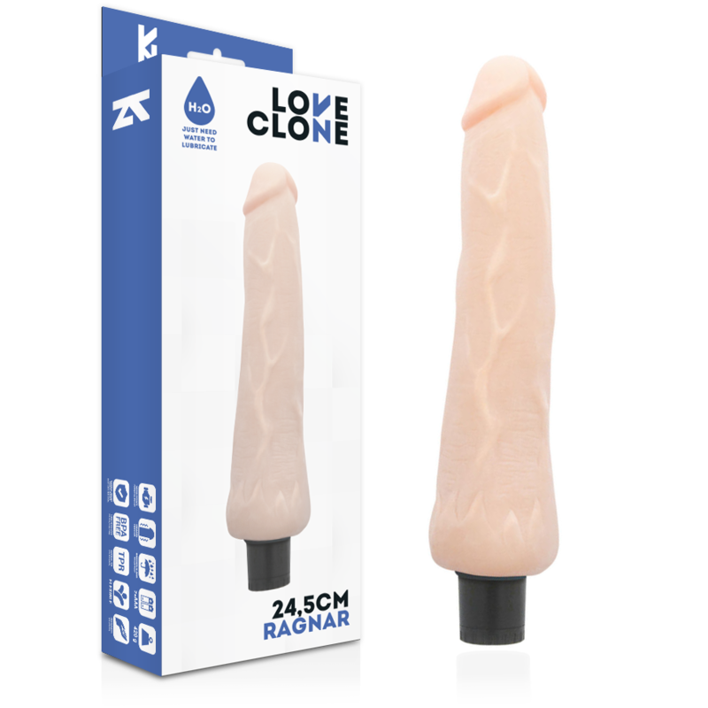 loveclone ragnar selbstschmierender vibrator 24.5 cm o 3.5 cm