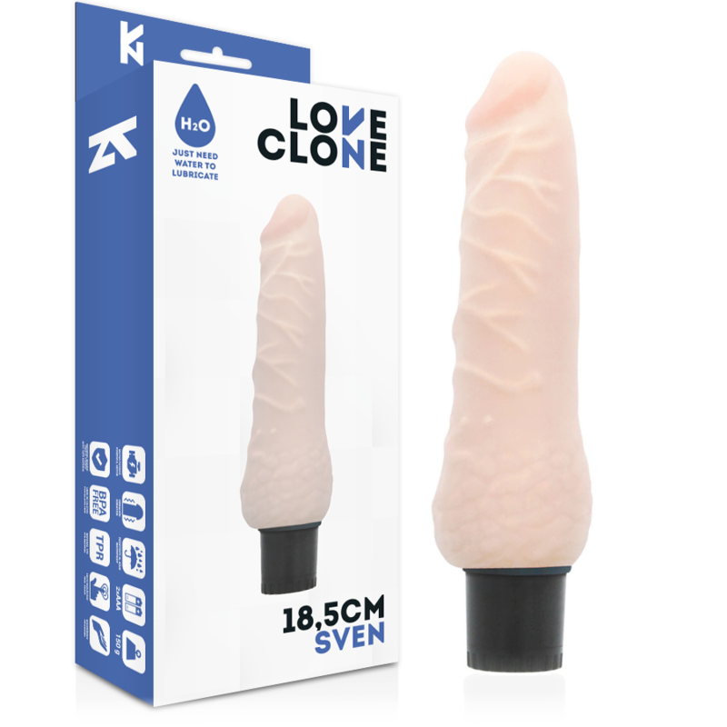 loveclone sven selbstschmierender vibrator 18.5 cm o 3.3 cm