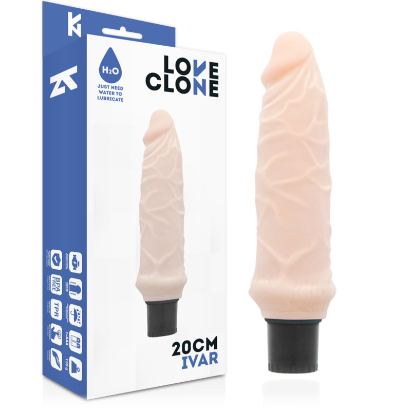 loveclone ivar selbstschmierender vibrator 20 cm o 3.7 cm