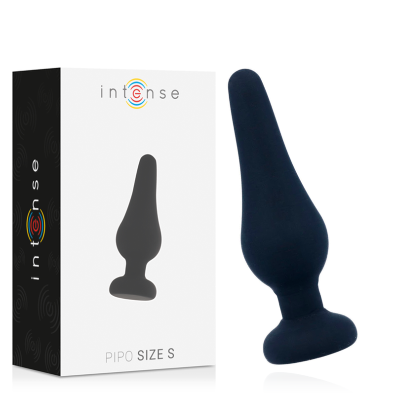 intense analplug pipo s schwarzes silikon 9,8 cm