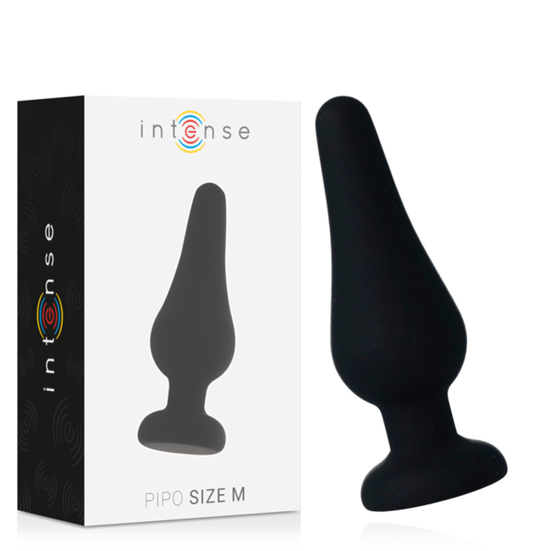 intense analplug pipo m schwarzes silikon 11 cm