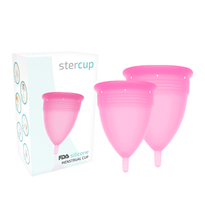 stercup fda silikon menstrualcup packungsgrÖsse s + l rosa