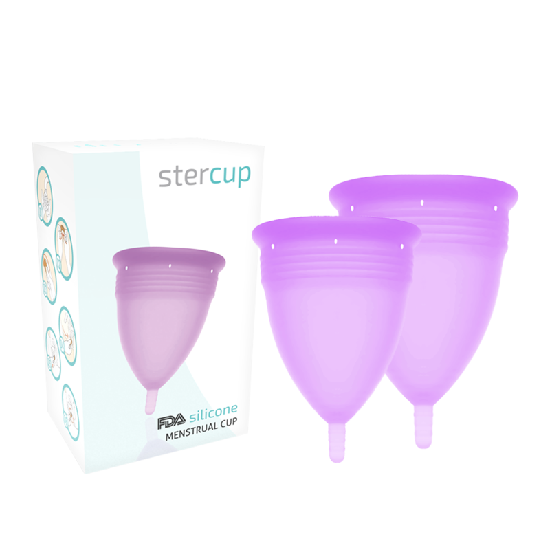 stercup fda silikon menstrualcup packungsgrÖsse s + l lila